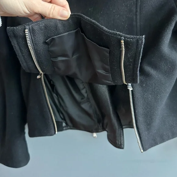 Kaufman Franco Leather and Wool Jacket